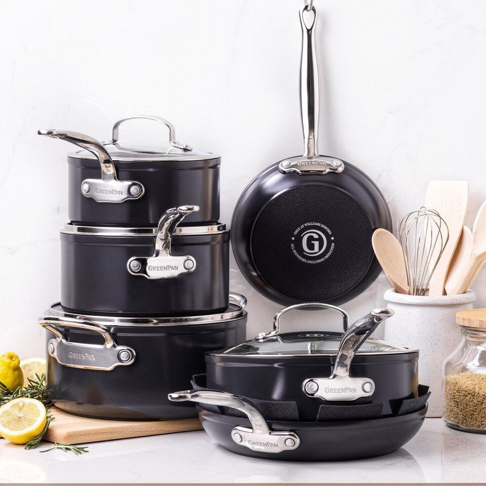 GreenPan™ Premiere Hard Anodised Ceramic Non-Stick 10-Piece Cookware ...